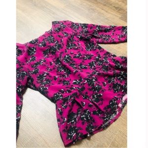 Banana Republic Purple floral peplum top